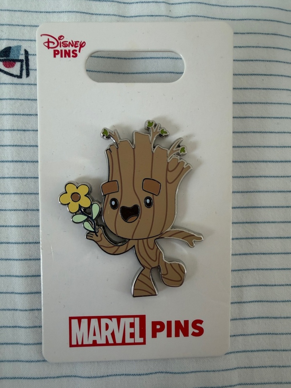 Marvel Groot Enamel Pin - Brown, Yellow, Green